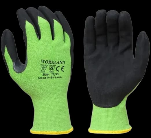 WORKLAND AGT CUT LEVEL C GLOVE- HPPE NITRITE FOAM COATED WITH CROTCH THUMB