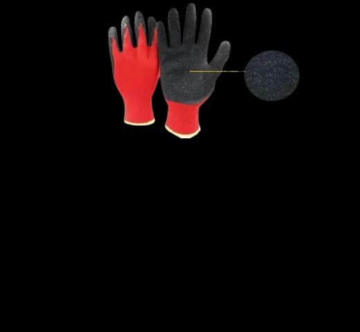 HITEX WRINKLE LATEX COATED POLYSTER GLOVES