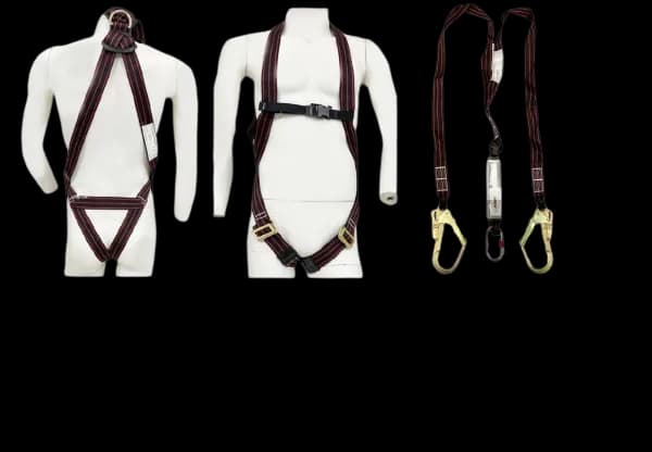 FORTE F6-207 FULL BODY HARNESS WITH TWIN WEBBING LANYARD AND SHOCK ABSORBER