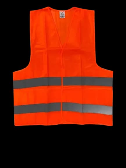 ORANGE VOLTA FABRIC VEST WITH 2 REFLECTIVES