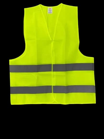 REFLECTIVE GREEN VOLTA FABRIC VEST WITH 2 REFLECTIVES