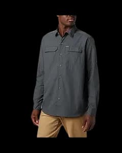 COLUMBIA MEN GREY FULL SLEEVE SILVER RIDGE 2.0